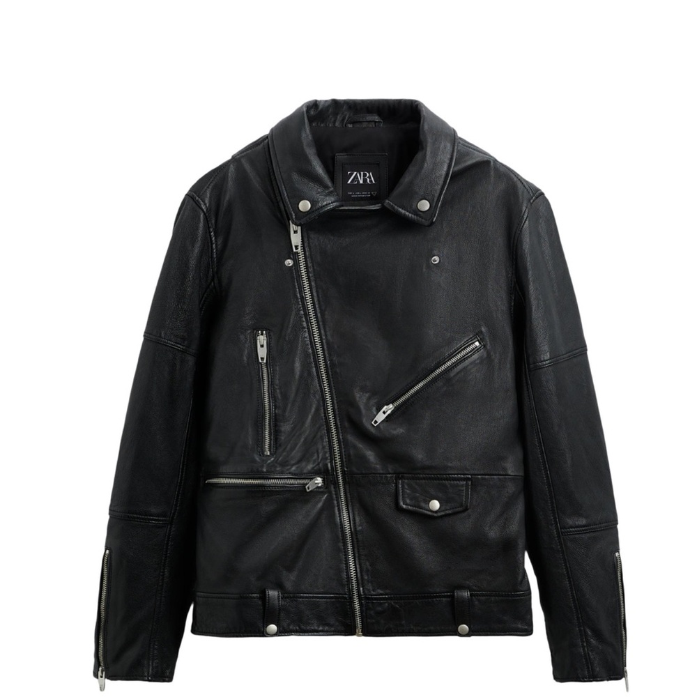 Zara Men's Black Biker Jacket